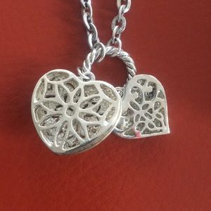 Silver Costume Jewelry Set - Necklace and Earrings